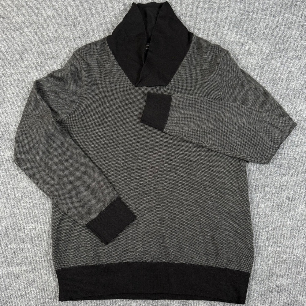Retro Banana Republic Small Merino Wool Shawl Collar Sweater Smart Casual Luxury